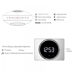 Bedside Wake Up Lamp Touch Dimmer Night Light with Digital Clock and FM Radio A16B