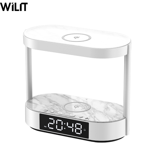 10W Fast Wireless Charger Bedside Night Light and Digital Clock Bedroom FQQ