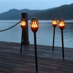 Outdoor garden Waterproof led flame lamp rechargeable torch light flickering lamp
