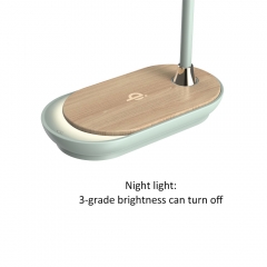 LED desk lamp with QI wireless charger