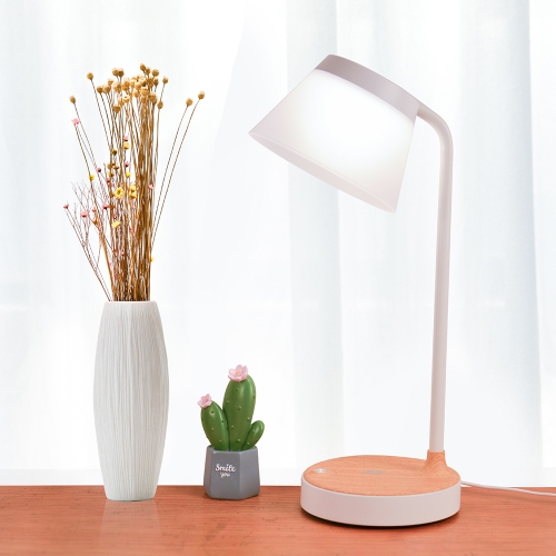 LED table lamp with wireless charger