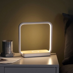 Bedside Table Lamp Touch Dimmer Night Light Eye-Caring Lamps with Wireless Charger A13