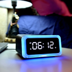 Wireless Charger LED Bedside Table Night Light RGB Lights with Smart Speaker A17B