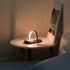 wireless charger led bedside lamp with adjustable holder